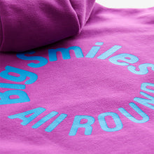 Load image into Gallery viewer, Purple Back Print Soft Touch Hoodie (3mths-7yrs)
