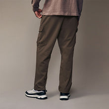 Load image into Gallery viewer, Chocolate Brown Regular Fit Ripstop Tech Cargo Trousers