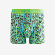 Load image into Gallery viewer, Bright Orange/Green/Blue Animal Print Animal A-Front Boxers 4 Pack