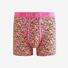 Load image into Gallery viewer, Bright Orange/Green/Blue Animal Print Animal A-Front Boxers 4 Pack