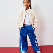Load image into Gallery viewer, Blue Wide Leg Popper Joggers (3-12yrs)