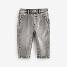 Load image into Gallery viewer, Grey Denim Loose Fit Pleat Front Jeans (3mths-6yrs)
