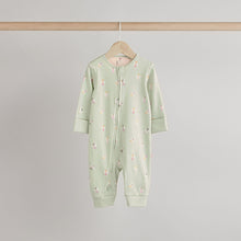 Load image into Gallery viewer, Pastel Character 3 Pack Two Way Zip Baby Sleepsuits (0mths-18mth)