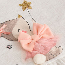 Load image into Gallery viewer, Pink Bunny Peplum 100% Cotton Top and Leggings Set (9mths-6yrs)