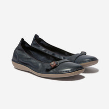 Load image into Gallery viewer, MALINE Women's Ballerinas Comfort Navy Leather