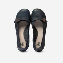 Load image into Gallery viewer, MALINE Women's Ballerinas Comfort Navy Leather