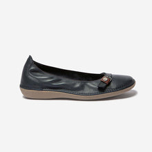 Load image into Gallery viewer, MALINE Women's Ballerinas Comfort Navy Leather