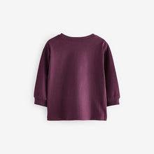 Load image into Gallery viewer, Purple 100% Cotton Long Sleeve Appliqué Bow Top (6mths-4yrs)