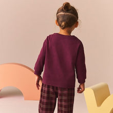 Load image into Gallery viewer, Purple 100% Cotton Long Sleeve Appliqué Bow Top (6mths-4yrs)