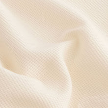 Load image into Gallery viewer, Ecru White Long Sleeves Waffle Texture Crew 100% Cotton T-Shirt