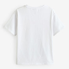 Load image into Gallery viewer, Ecru White Oversized Rolling Stones 100% Cotton T-Shirt (3-12yrs)