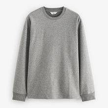 Load image into Gallery viewer, Grey Long Sleeves Brushed Crew T-Shirt