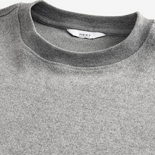 Load image into Gallery viewer, Grey Long Sleeves Brushed Crew T-Shirt