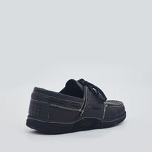 Load image into Gallery viewer, Navy Blue Leather Boat Shoes