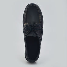 Load image into Gallery viewer, Navy Blue Leather Boat Shoes