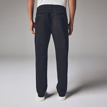 Load image into Gallery viewer, Black Slim Fit Premium Soft Touch Chino Trousers
