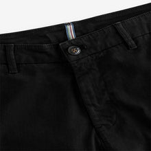 Load image into Gallery viewer, Black Slim Fit Premium Soft Touch Chino Trousers