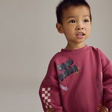 Load image into Gallery viewer, Burgundy Red Backprint 100% Cotton Sweatshirt and Joggers Set