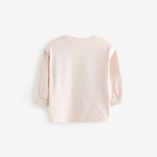 Load image into Gallery viewer, Ecru 100% Cotton Long Sleeve Appliqué Bow Top (3mths-6yrs)