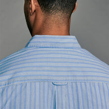 Load image into Gallery viewer, Blue Soft Touch 100% Cotton Long Sleeves Stripe Shirt