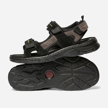 Load image into Gallery viewer, Men's flat sandals black and grey JAIMMYE