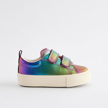 Load image into Gallery viewer, Rainbow Metallic Standard Fit (F) Chunky Trainers With Touch Fastening