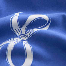 Load image into Gallery viewer, Blue/ Cream Bow Snuggle Pyjamas 3 Pack (1.5 yrs-9yrs)