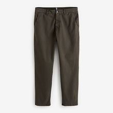 Load image into Gallery viewer, Dark Brown Slim Fit Premium Soft Touch Chino Trousers