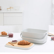 Load image into Gallery viewer, Brabantia Nic Bread Bin Light Grey