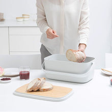 Load image into Gallery viewer, Brabantia Nic Bread Bin Light Grey