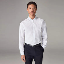 Load image into Gallery viewer, White Slim Fit Single Cuff Easy Care Shirt