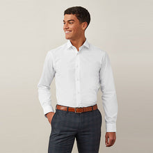 Load image into Gallery viewer, White Slim Fit Single Cuff Easy Care Shirt