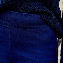 Load image into Gallery viewer, Dark Blue Pull-On Denim Leggings