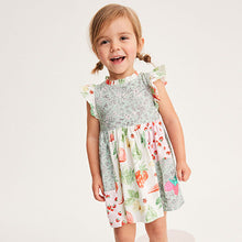 Load image into Gallery viewer, Floral Embroidered Tiered Dress (3mths-6yrs)