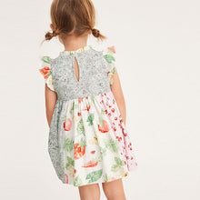 Load image into Gallery viewer, Floral Embroidered Tiered Dress (3mths-6yrs)