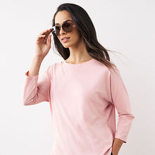 Load image into Gallery viewer, Blush Pink 3/4 Length Sleeve Top