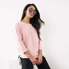 Load image into Gallery viewer, Blush Pink 3/4 Length Sleeve Top