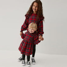 Load image into Gallery viewer, Red Check Ruffle Collar Dress (3mths-6yrs)