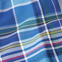 Load image into Gallery viewer, Blue Check Regular Fit Short Sleeve Easy Iron Button Down Oxford Shirt