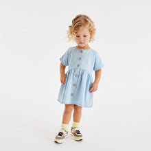 Load image into Gallery viewer, Pale Blue Denim Relaxed Dress (3mths-6yrs)