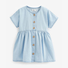 Load image into Gallery viewer, Pale Blue Denim Relaxed Dress (3mths-6yrs)