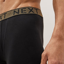 Load image into Gallery viewer, Signature Black Metallic Waistband Modal 4 Pack A-Front Boxers