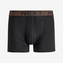 Load image into Gallery viewer, Signature Black Metallic Waistband Modal 4 Pack A-Front Boxers