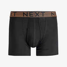 Load image into Gallery viewer, Signature Black Metallic Waistband Modal 4 Pack A-Front Boxers