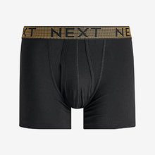 Load image into Gallery viewer, Signature Black Metallic Waistband Modal 4 Pack A-Front Boxers