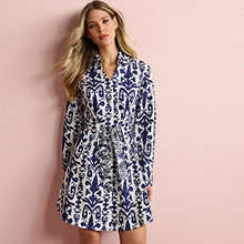 Load image into Gallery viewer, Navy/White 100% Cotton Poplin Mini Shirt Dress
