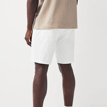 Load image into Gallery viewer, White Slim Fit Stretch Chinos Shorts