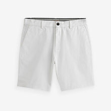 Load image into Gallery viewer, White Slim Fit Stretch Chinos Shorts