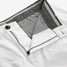 Load image into Gallery viewer, White Slim Fit Stretch Chinos Shorts