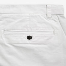 Load image into Gallery viewer, White Slim Fit Stretch Chinos Shorts